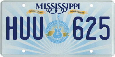 MS license plate HUU625