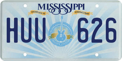 MS license plate HUU626
