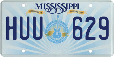 MS license plate HUU629