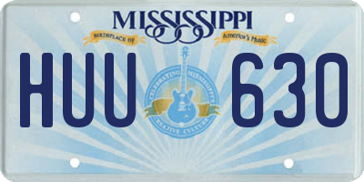 MS license plate HUU630