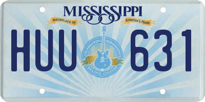 MS license plate HUU631