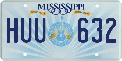 MS license plate HUU632
