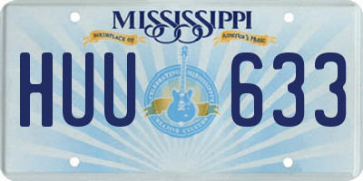 MS license plate HUU633
