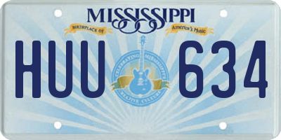 MS license plate HUU634