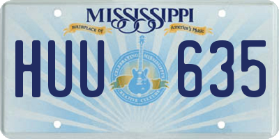 MS license plate HUU635