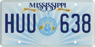 MS license plate HUU638