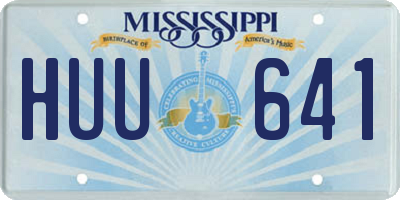 MS license plate HUU641