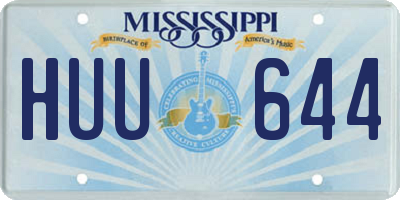 MS license plate HUU644