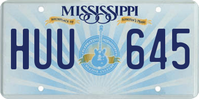 MS license plate HUU645
