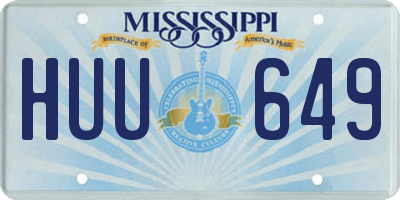 MS license plate HUU649