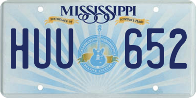 MS license plate HUU652
