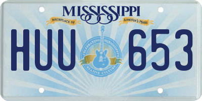 MS license plate HUU653