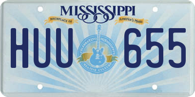 MS license plate HUU655