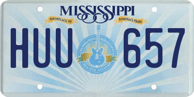 MS license plate HUU657