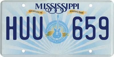 MS license plate HUU659