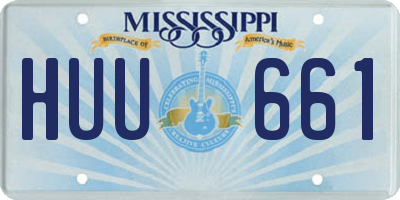 MS license plate HUU661