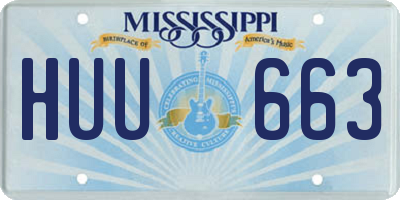 MS license plate HUU663