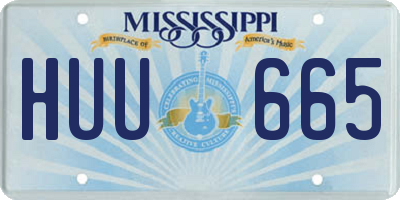 MS license plate HUU665