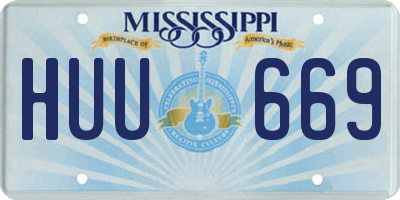 MS license plate HUU669