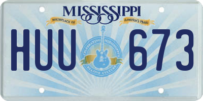 MS license plate HUU673