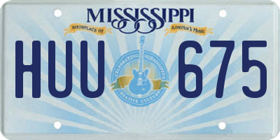 MS license plate HUU675