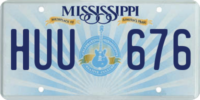 MS license plate HUU676