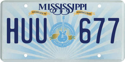 MS license plate HUU677