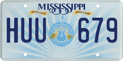 MS license plate HUU679
