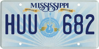 MS license plate HUU682