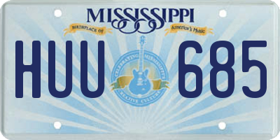 MS license plate HUU685