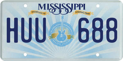 MS license plate HUU688