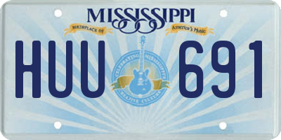 MS license plate HUU691