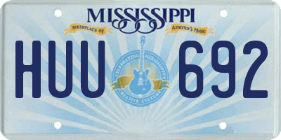 MS license plate HUU692