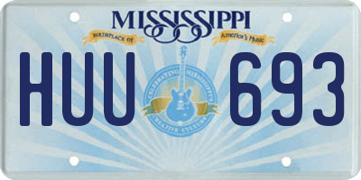 MS license plate HUU693