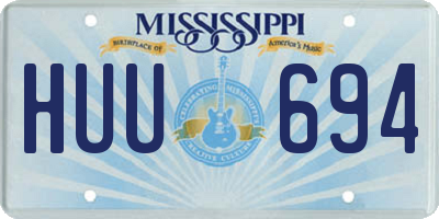 MS license plate HUU694