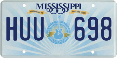 MS license plate HUU698