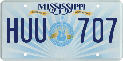 MS license plate HUU707
