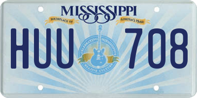 MS license plate HUU708