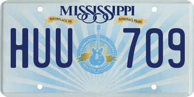 MS license plate HUU709