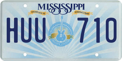 MS license plate HUU710