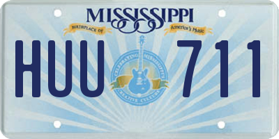MS license plate HUU711