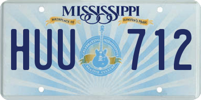 MS license plate HUU712