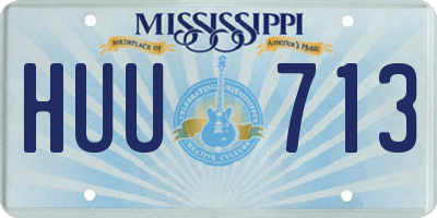 MS license plate HUU713