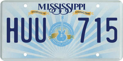 MS license plate HUU715