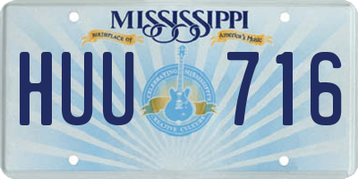 MS license plate HUU716