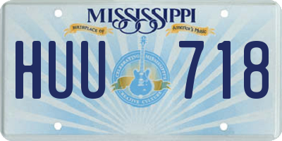 MS license plate HUU718