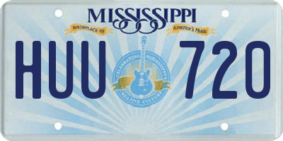 MS license plate HUU720