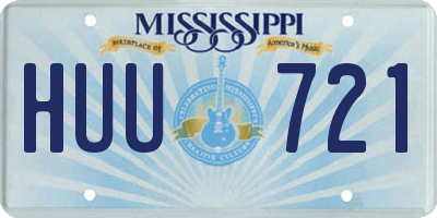 MS license plate HUU721