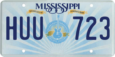 MS license plate HUU723