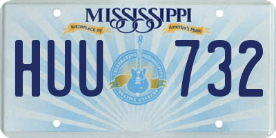 MS license plate HUU732